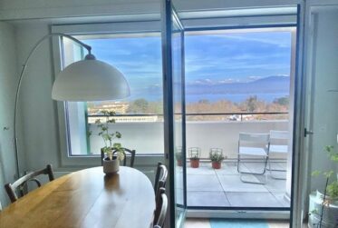 Appartement Meublé de 3 pièces à Versoix avec vue sur lac et Alpes